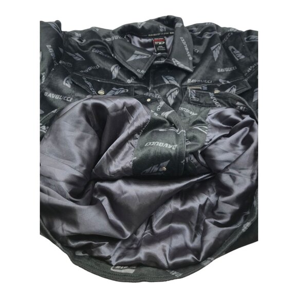 Vtg Davoucci Jacket Men 3XL Heavy Polyester Hip Hop Oversized Baggy Embroidered - Picture 6 of 8